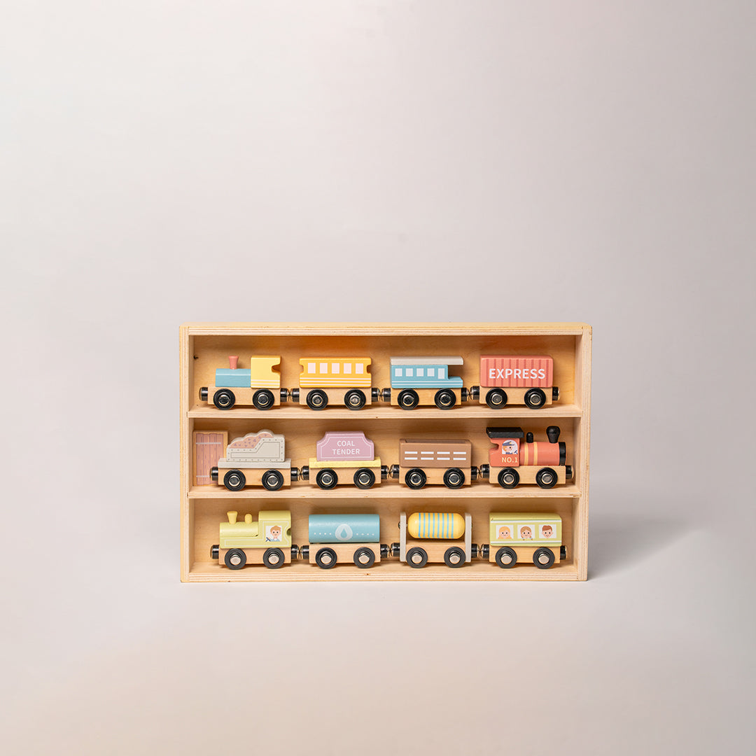 Trencitos magneticos de madera