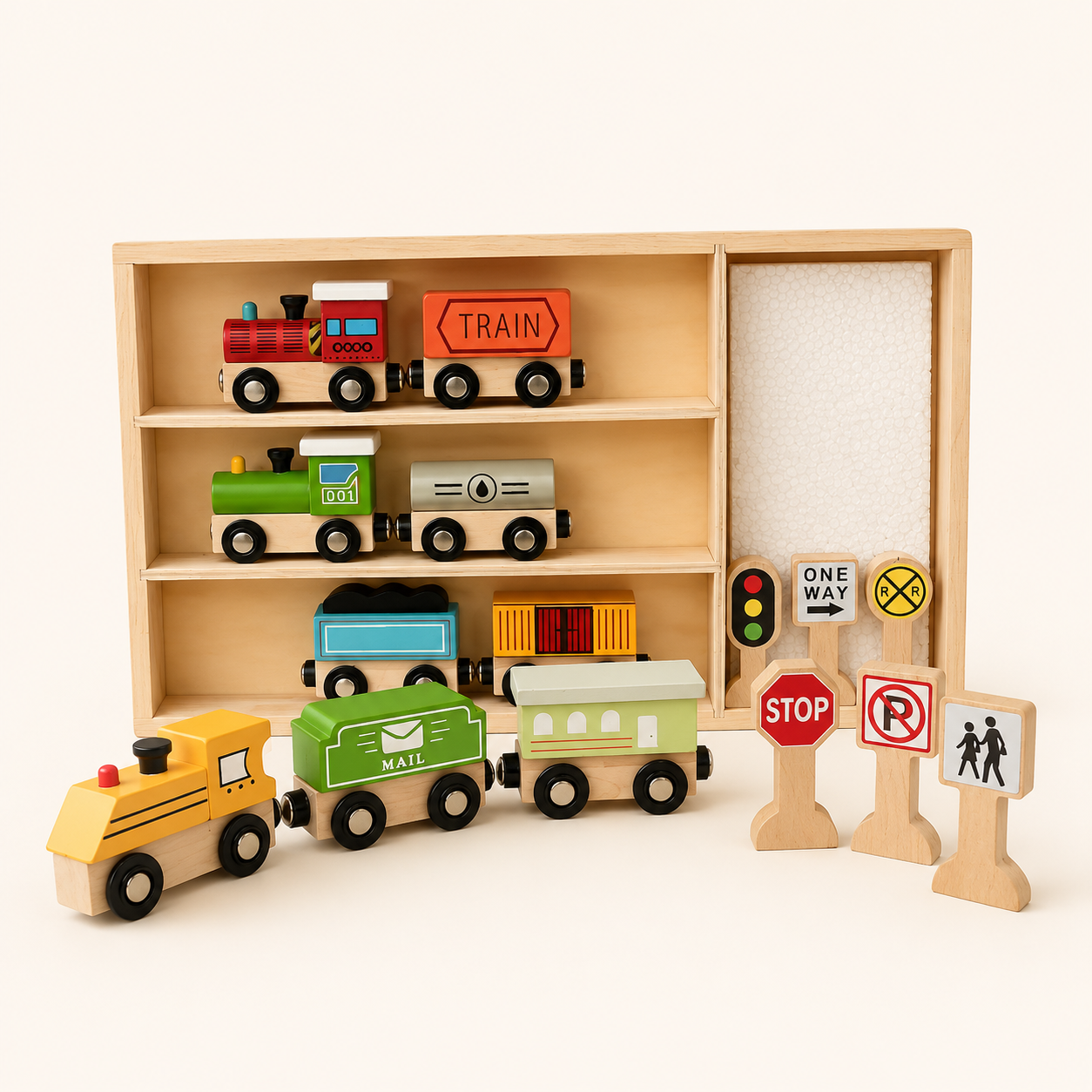 Trencitos magneticos de madera