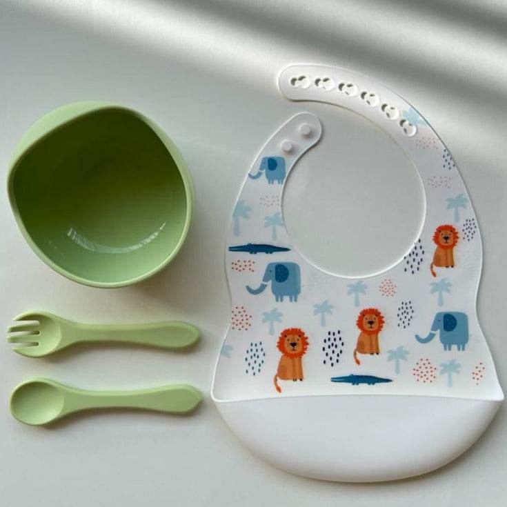 Babero de silicona estampado