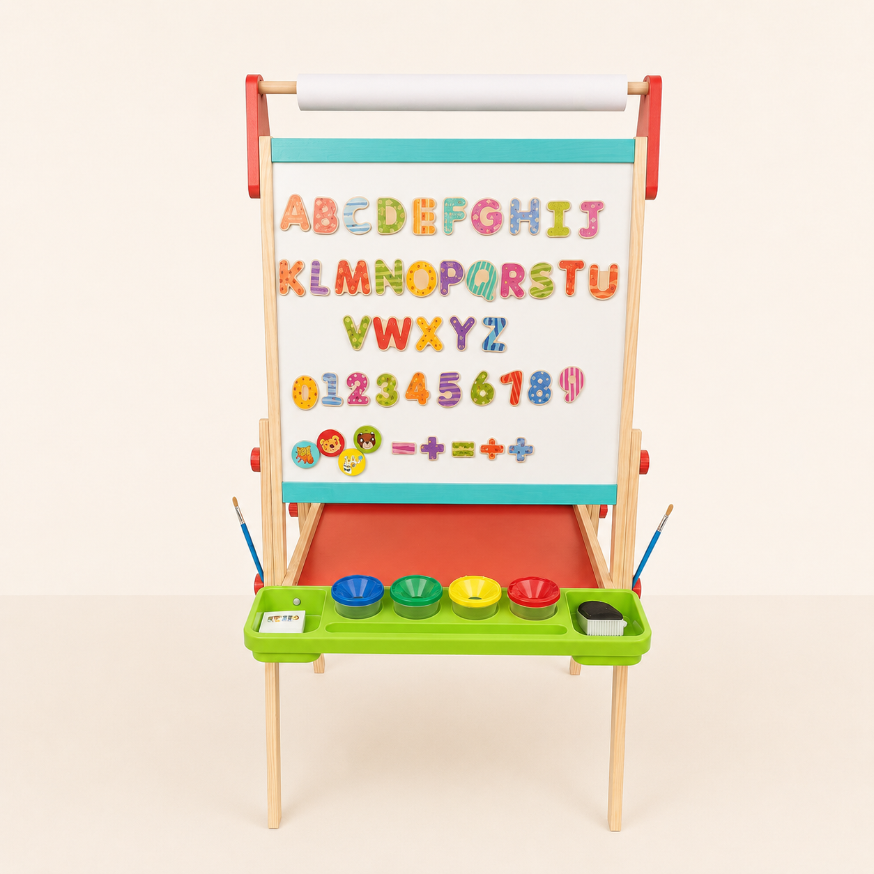 Pizarra 4 en 1 Nekito con letras y números imantados