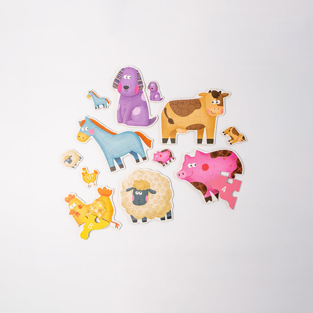 Rompecabezas de Animales de Madera (6 Piezas)