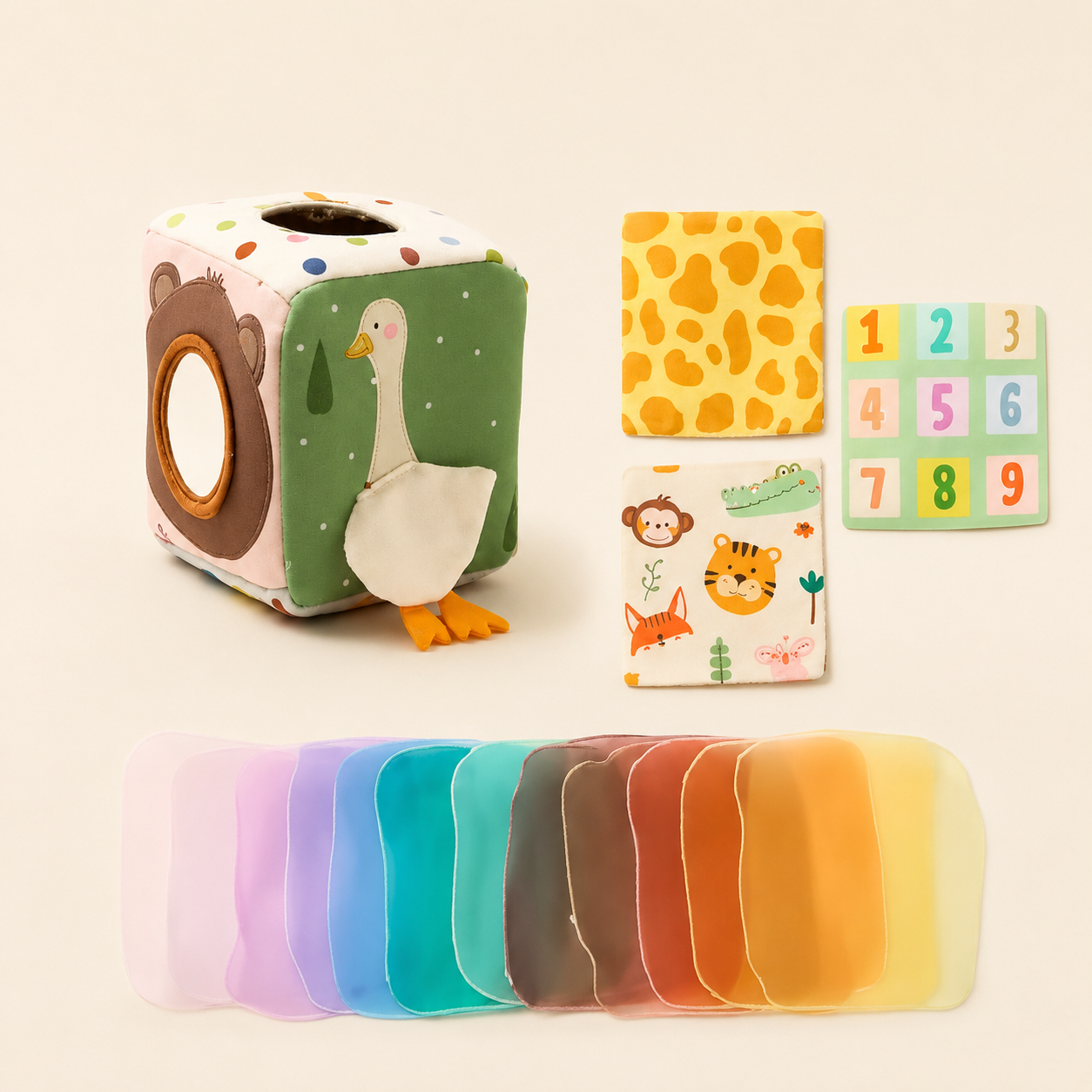 Caja suave de pañuelos montessori