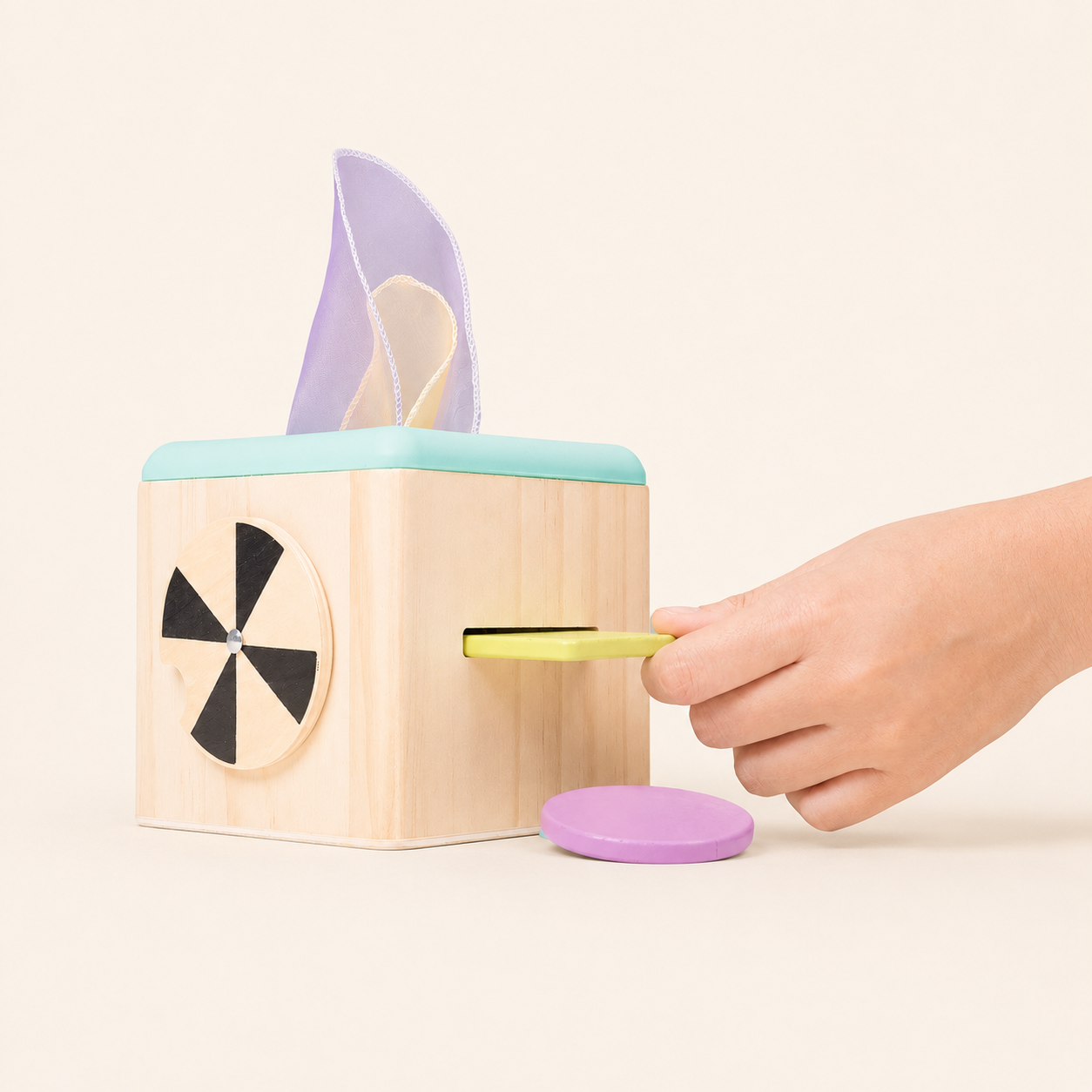 Caja de Pañuelos Montessori para Bebé