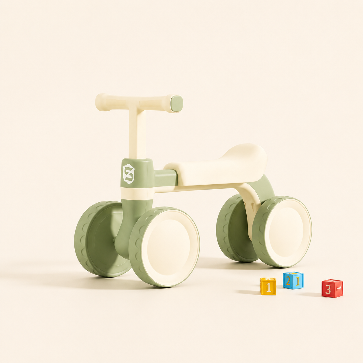 Bicicleta Montessori Nekito para el equilibrio, color verde