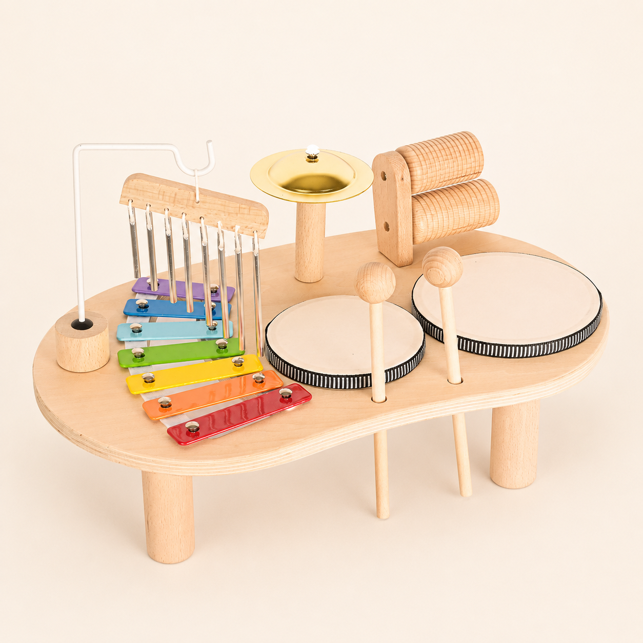 Set de música Montessori Nekito, instrumentos de percusión de madera